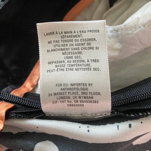 Anthropologie Elevenses Wide Leg Pants Womens Sz M Black White Printed High Rise - Picture 6 of 6